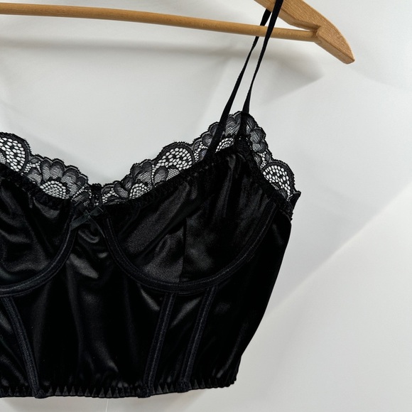 Forever 21 Black Lace Corset Bra Top | Size Medium - Picture 3 of 5